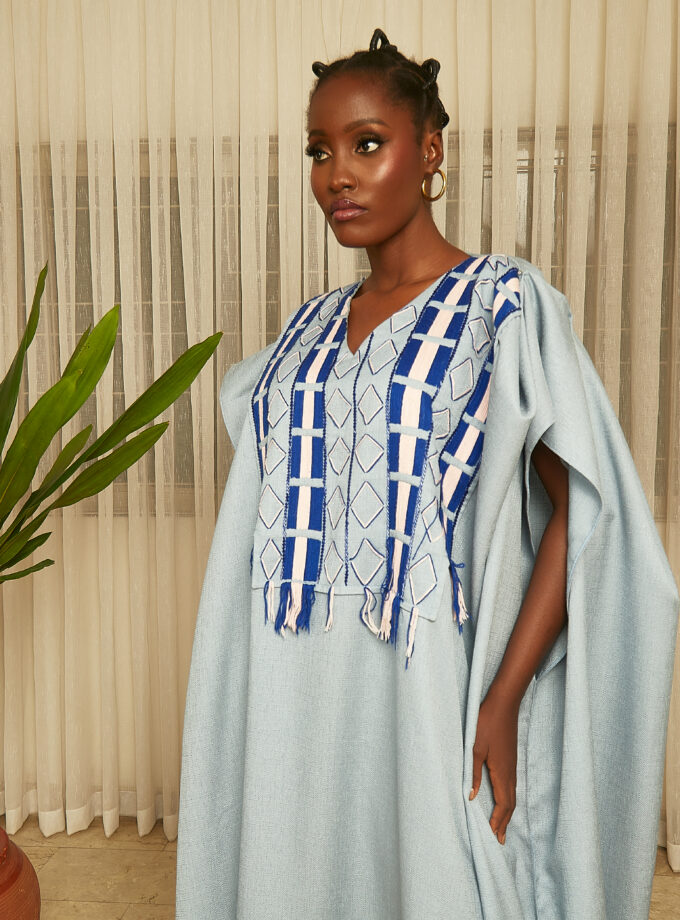 HAND EMBROIDERED AGBADA DRESS