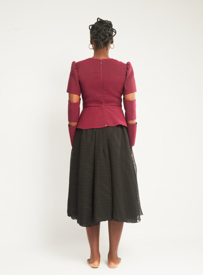 MIDI LENGTH LONG SLEEVED DRESS