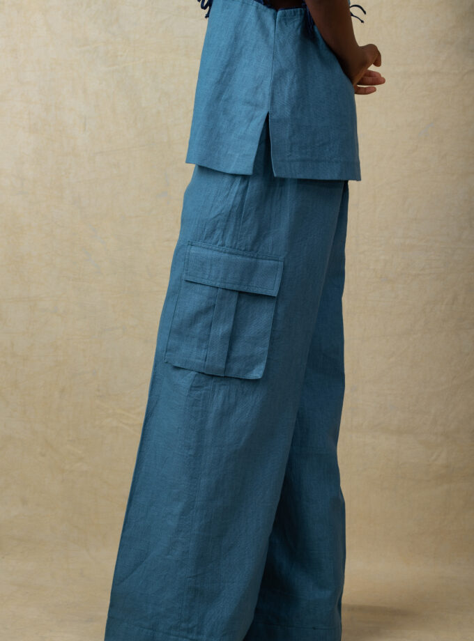 LINEN TIE KNOT TWO PIECE SET (LONG)