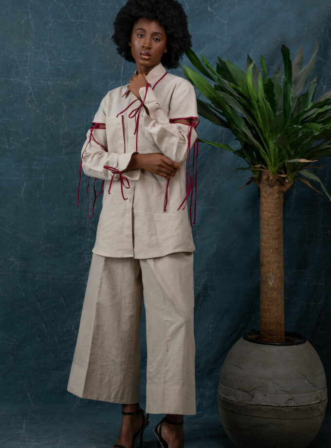CO-ORD LINEN SET SHIRT AND TROUSER
