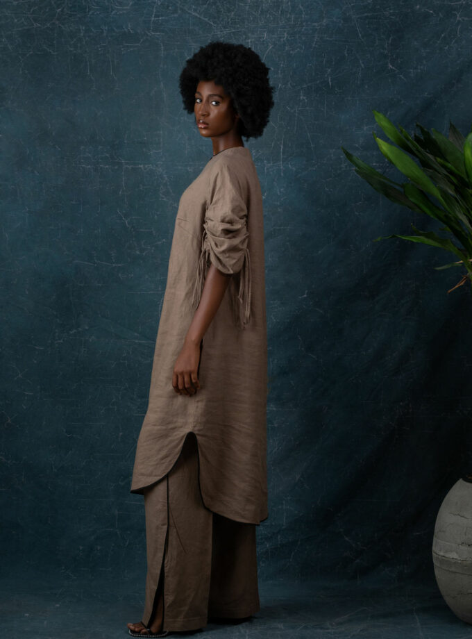 LINEN DRAWSTRING TWO PIECE SET