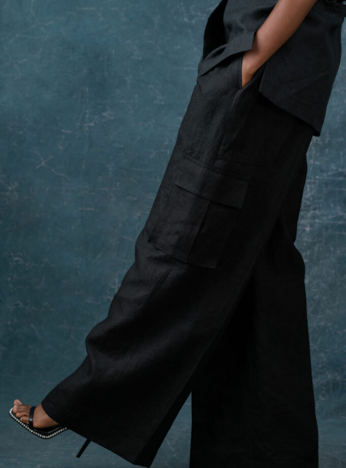 LINEN TIE KNOT TWO PIECE SET