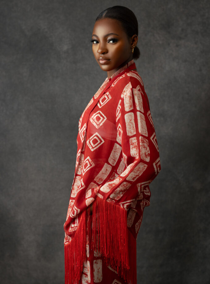 ADIRE TASSEL CULOTTES SET